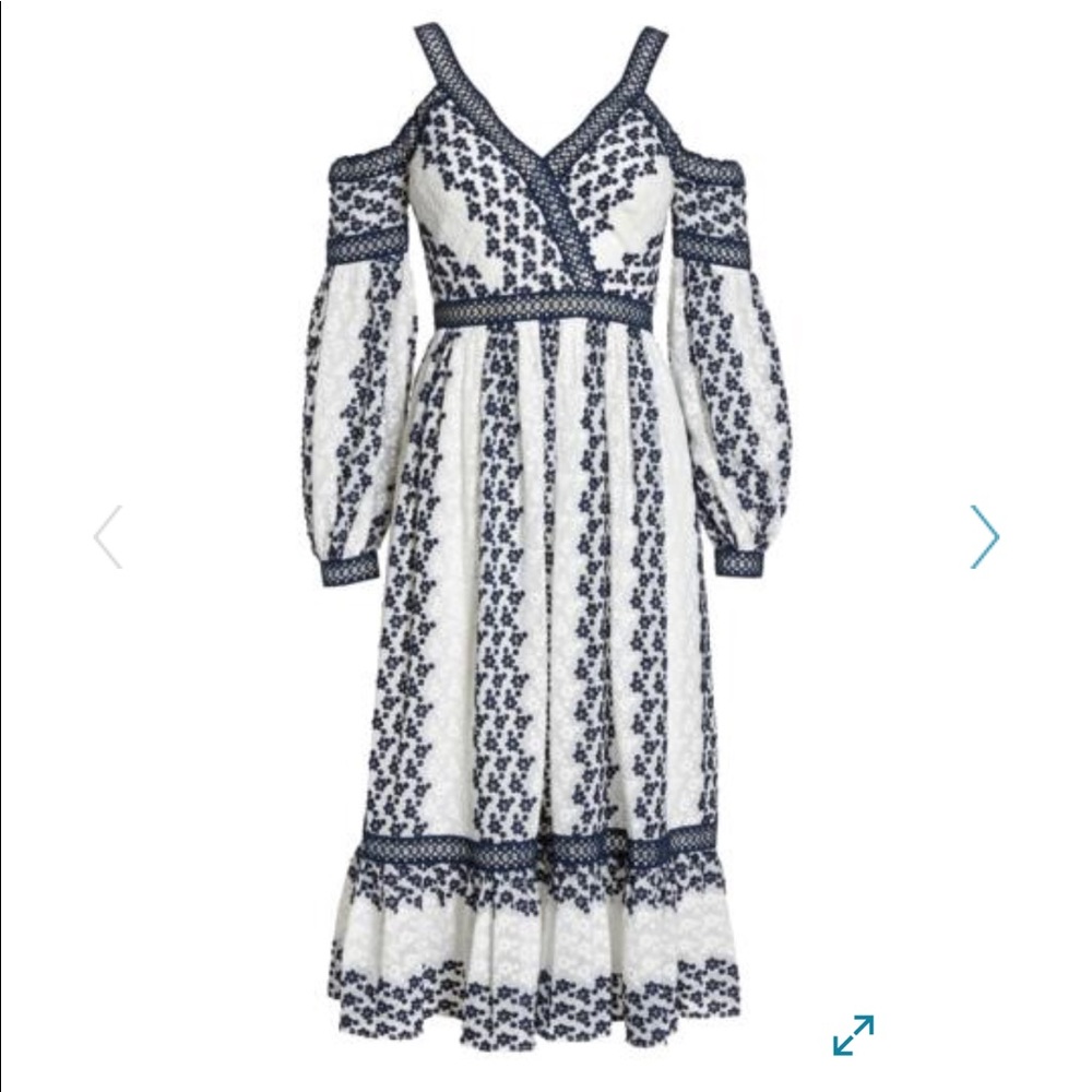 NWT Ever New Melbourne Cold Shoulder Midi Dress